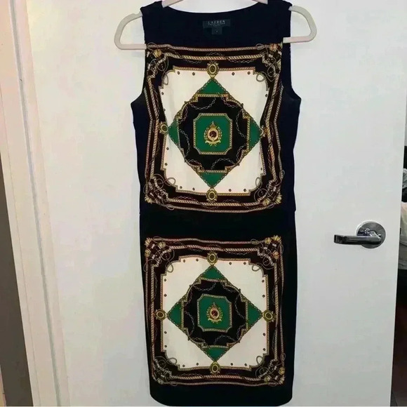 Lauren Ralph Lauren Dresses & Skirts - LAUREN RALPH LAUREN equestrian scarf print vintage midi dress